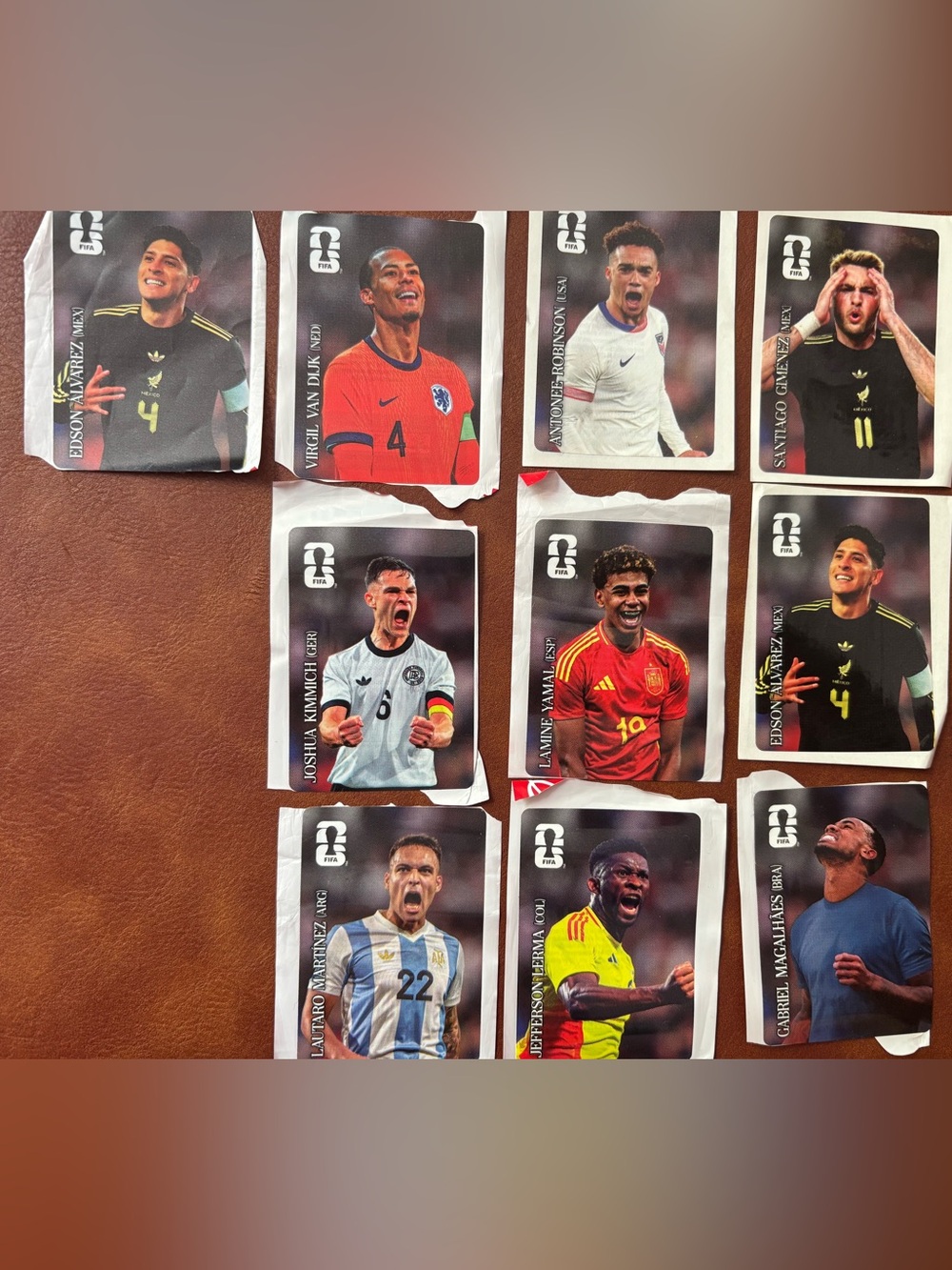 Soccer Player Sticker Lot - Multi Color Trading Cards